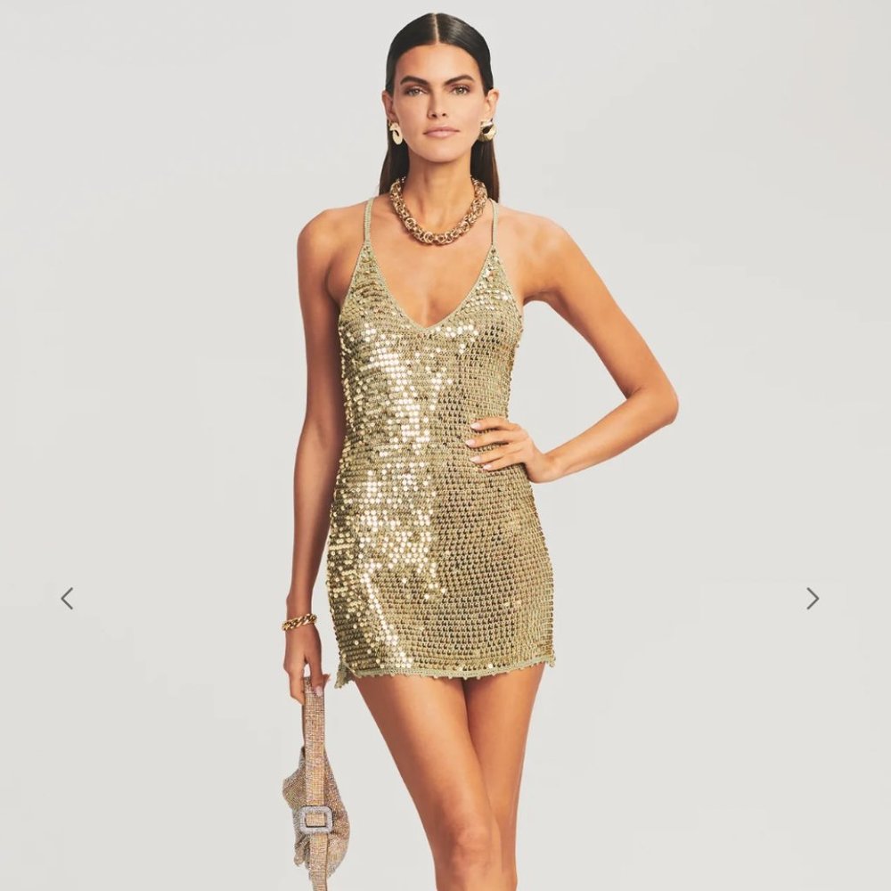 50% OFF Retrofete Elliana Dress in Sage XS/S (WORN ONCE, LIKE NEW)